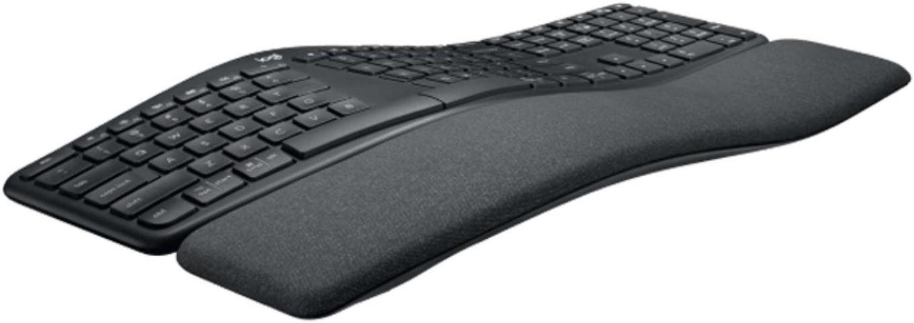 Logitech ERGO K860 Wireless Ergonomic Qwerty Keyboard - Split Keyboard, Wrist Rest, Natural Typing, Stain-Resistant Fabric, Bluetooth and USB Connectivity, Compatible with Windows/Mac,Black