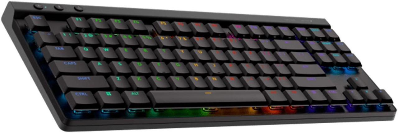 Logitech G515 Lightspeed TKL Low Profile Wireless Gaming Keyboard, LIGHTSYNC RGB, Thin Tenkeyless Design, Double-Shot PBT Keycaps, Tactile (Brown) Mechanical Switches - Black