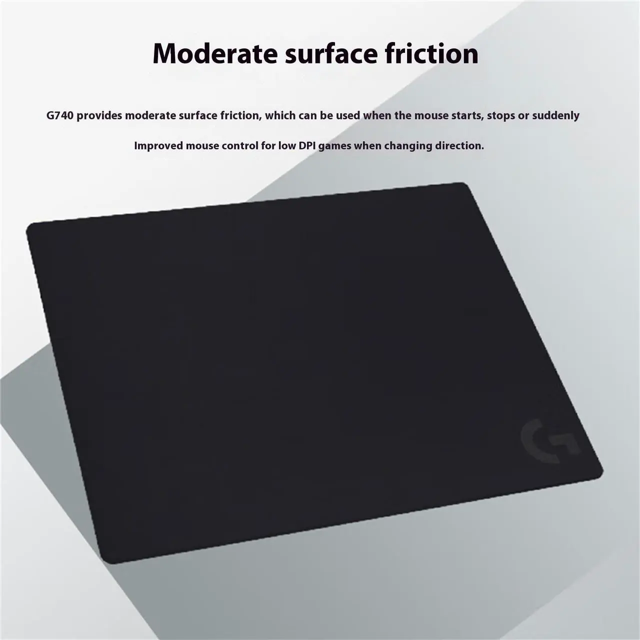 Alt view image 5 of 7 - Logitech G240 Cloth Gaming Mouse Pad, Stable and Comfortable, Non-Slip Rubber Backing, Black