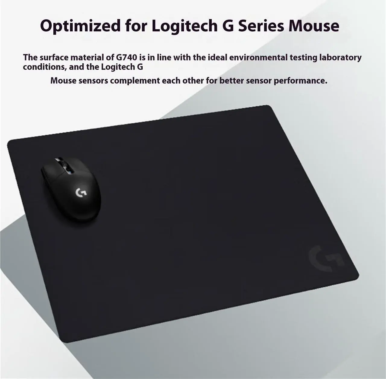 Alt view image 4 of 7 - Logitech G240 Cloth Gaming Mouse Pad, Stable and Comfortable, Non-Slip Rubber Backing, Black