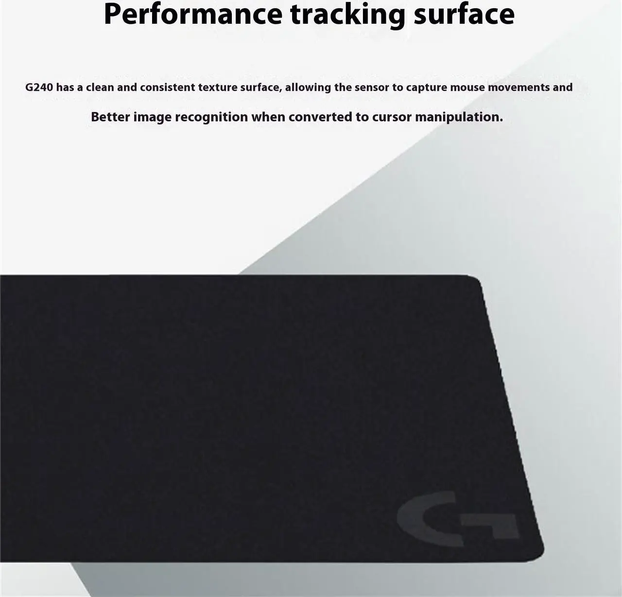 Alt view image 7 of 7 - Logitech G240 Cloth Gaming Mouse Pad, Stable and Comfortable, Non-Slip Rubber Backing, Black