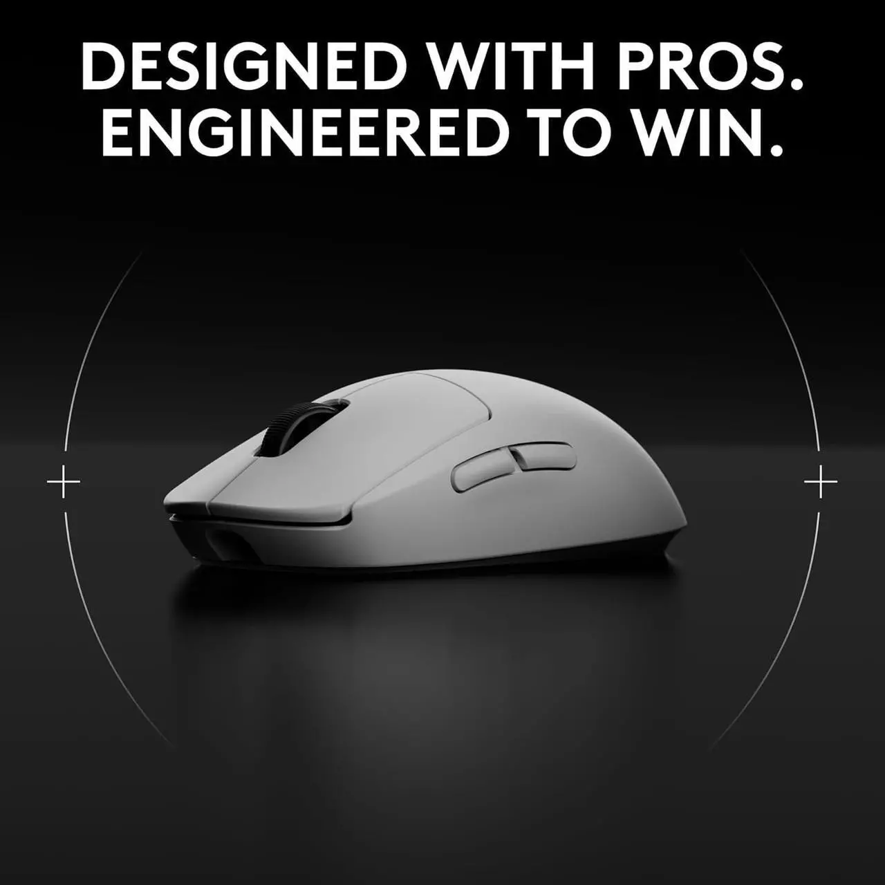Alt view image 2 of 7 - Logitech GPW 4/ (PRO 2 LIGHTSPEED)  Wireless Gaming Mouse,  GPW4 Generation, 44000dpi, HERO 2, Symmetrical Universal ,  for Windows® 7 or later/macOS 10.11 or later/ChromeOS,  white