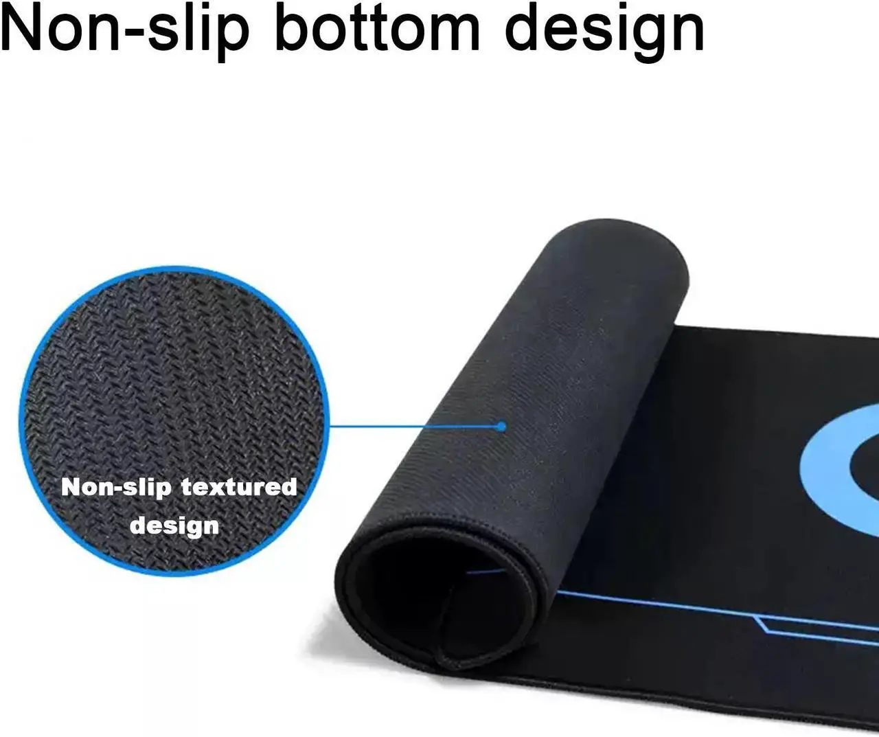 Alt view image 2 of 7 - Logitech DESK MAT Large Fine Surface gaming Mouse Pad, 28*12*0.2in,  Long Thickened, Non-Slip Rubber Backing, Low Friction, 70cm*30cm*0.3cm, Black