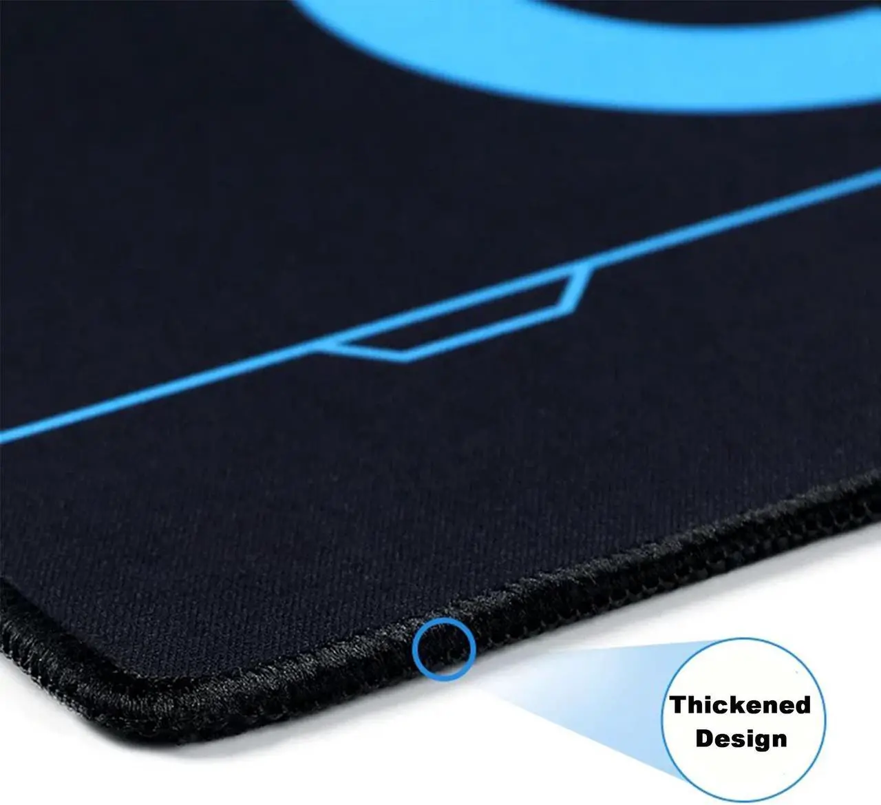 Alt view image 5 of 7 - Logitech DESK MAT Large Fine Surface gaming Mouse Pad, 28*12*0.2in,  Long Thickened, Non-Slip Rubber Backing, Low Friction, 70cm*30cm*0.3cm, Black