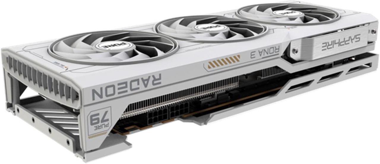 Alt view image 2 of 7 - SAPPHIRE Tech PURE Radeon RX 7900 XT 20GB OC Gaming Graphics Card,  RDNA 3, 20 Gbps, PCIe 4.0, GDDR6, HDMI 4K, DisplayPort 2.1a, Dual Ball Bearing Fans, Digital Power Design, WHITE
