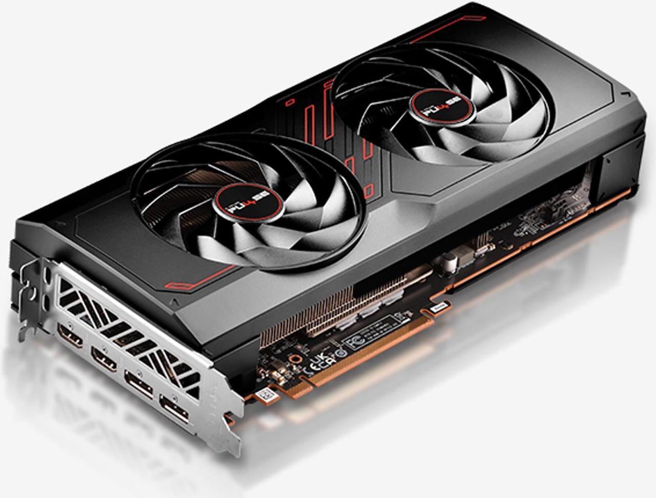 Alt view image 2 of 7 - SAPPHIRE Tech PULSE AMD  RX 7800 XT 12GB D6 OC Gaming Graphics Card, AMD RDNA 3, PCIe 4.0*16, 16GB GDDR6, HDMI 4K, DisplayPort 2.1a, 256 bit, High TG Copper PCB, Digital Power Design, black