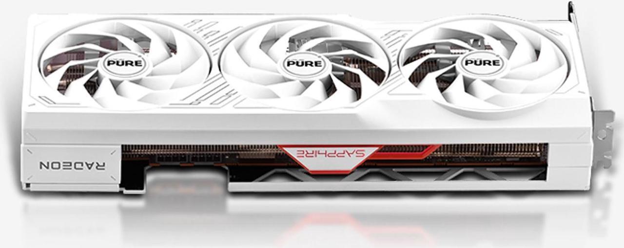 Alt view image 4 of 7 - SAPPHIRE Tech PURE AMD RX 7800 XT 16G D6  OC Gaming Graphics Card,  AMD RDNA 3, 19.5 Gbps, PCIe 4.0, 16GB GDDR6, HDMI 4K, DisplayPort 2.1a, 256 bit, High TG Copper PCB, Digital Power Design, WHITE