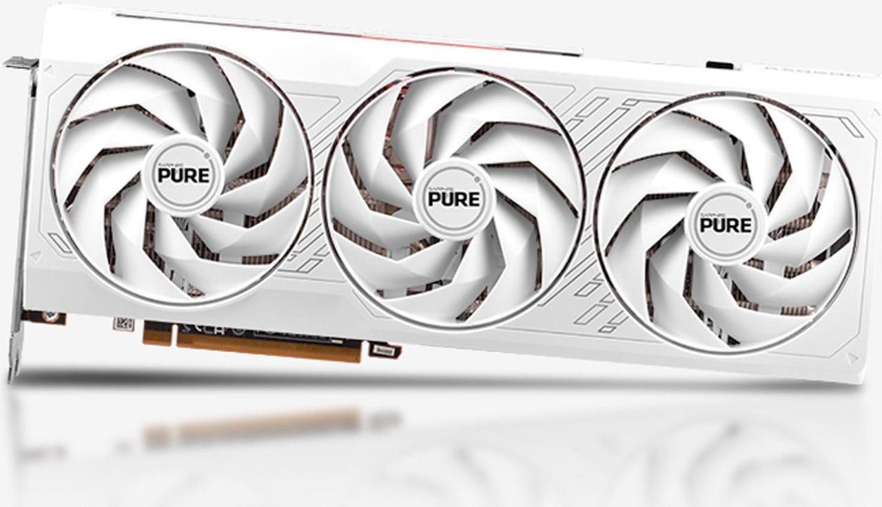 Main image of SAPPHIRE Tech PURE AMD RX 7800 XT 16G D6  OC Gaming Graphics Card,  AMD RDNA 3, 19.5 Gbps, PCIe 4.0, 16GB GDDR6, HDMI 4K, DisplayPort 2.1a, 256 bit, High TG Copper PCB, Digital Power Design, WHITE