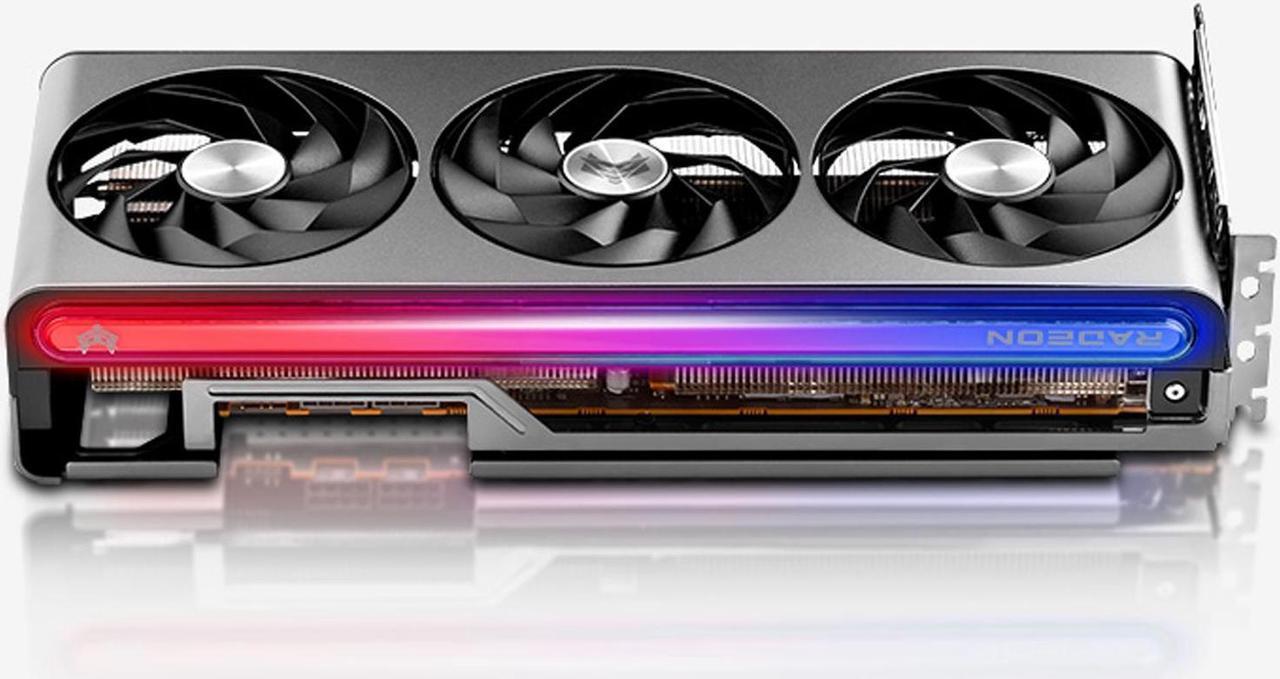 Alt view image 4 of 7 - SAPPHIRE Tech NITRO+ AMD Radeon RX 7800 XT 16GB GDDR6 OC Gaming Graphics Card, AMD RDNA 3, PCIe 4.0, 16GB GDDR6, HDMI 4K, DisplayPort 2.1a, 256 bit, Aluminum Alloy Frame, video card