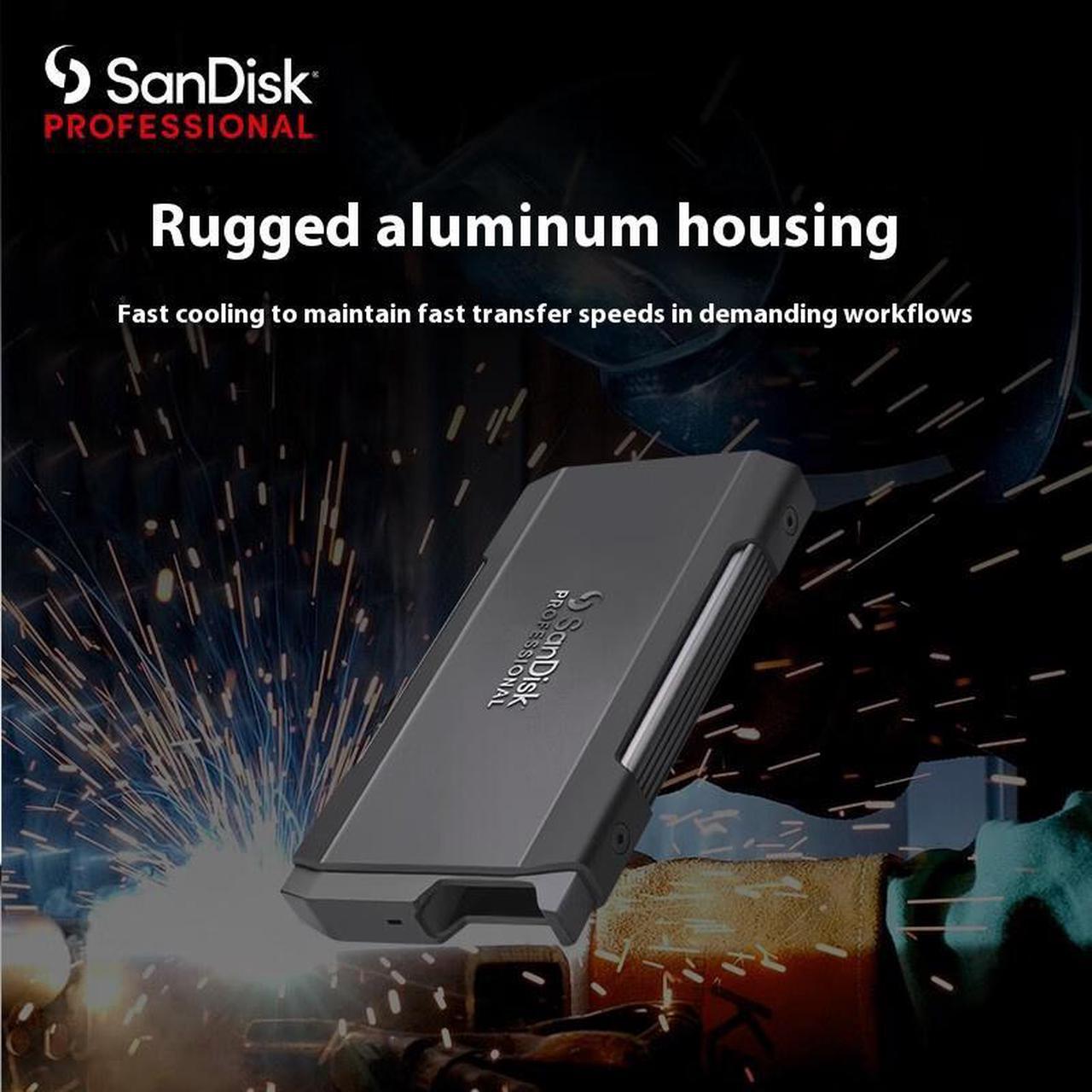 Alt view image 6 of 7 - SanDisk Professional Blade PRO-BLADE TRANSPORT SSD, USB-C/3.2 Gen2*2, High-speed transfer 2000MB/S, Compatible with MAC/Windows, Aluminum case for stable heat dissipation, Portable PSSD, 1TB