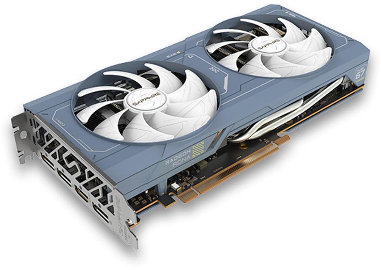 Alt view image 4 of 7 - Sapphire Tech Starry Sky  Radeon RX 6750 GRE  Gaming Graphics Card, 2495 MHz, 10GB, 160 bit, GDDR6, 16 Gbps,  RDNA 2, HDMI: 7680×4320; DisplayPort1.video card