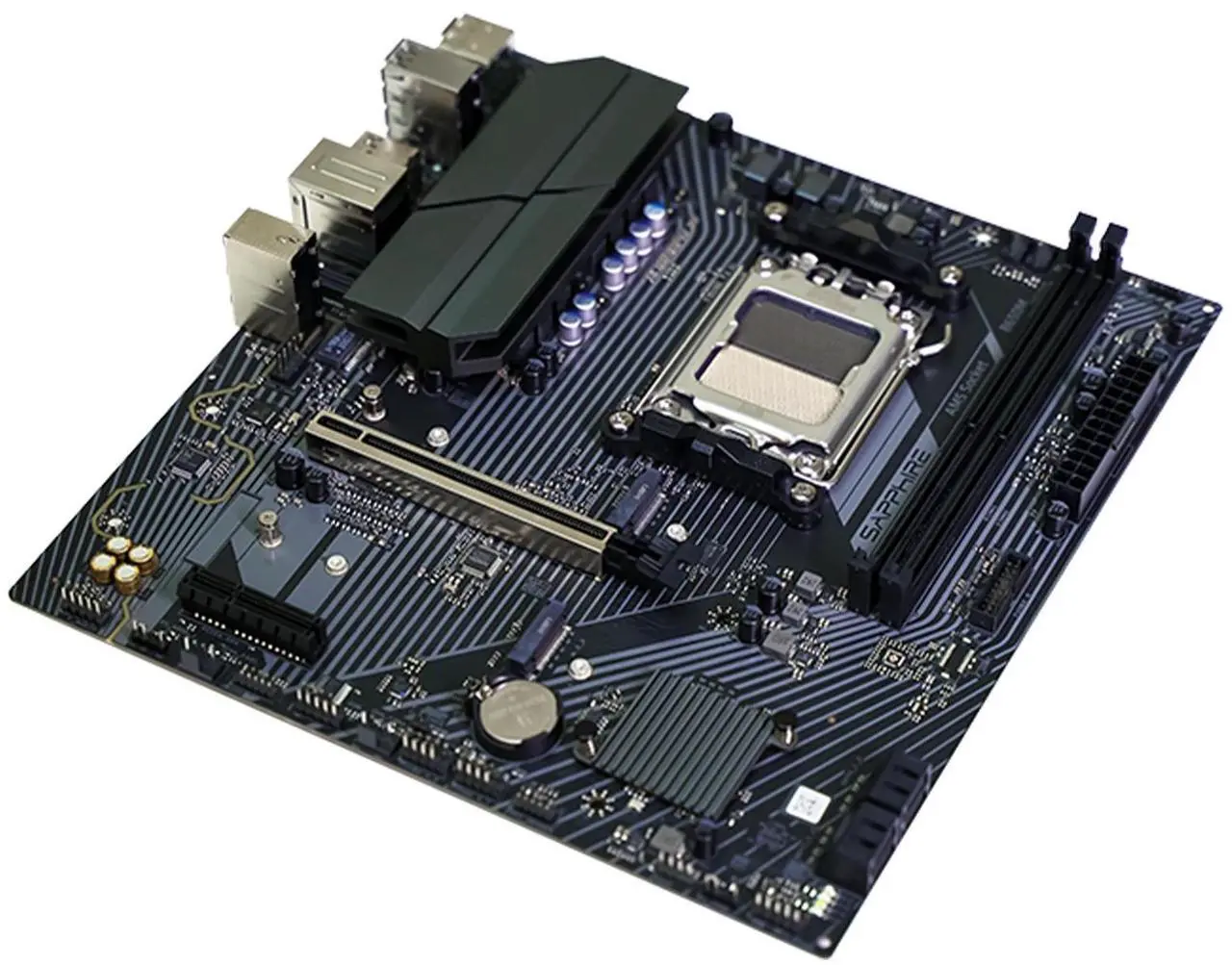Alt view image 3 of 7 - Sapphire Tech Pulse B650M E Motherboard, Desktop PC Motherboard, for AMD Razor 9000/8000/7000 Series Processors, Wired Networking, AMD B650, AM5, 1x PCIE 5.0/1x PCIE 4.0, 1*HDMI, 1*DP