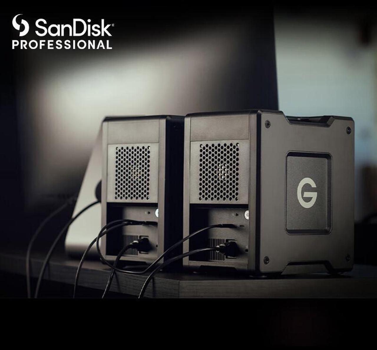 Alt view image 5 of 7 - SanDisk Professional Extreme SHUTTLE 4-Bay Enterprise Hard Drive with Hardware RAID, Dual Thunderbolt 3/USB-C Interfaces High Speed 1000MB/S, Daisy Chain 5 Devices, Mac/Win Compatible, EDHD, 80TB