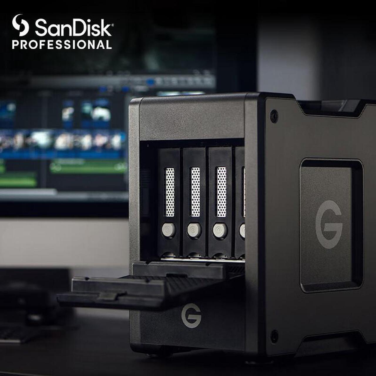 Alt view image 7 of 7 - SanDisk Professional Extreme SHUTTLE 4-Bay Enterprise Hard Drive with Hardware RAID, Dual Thunderbolt 3/USB-C Interfaces High Speed 1000MB/S, Daisy Chain 5 Devices, Mac/Win Compatible, EDHD, 80TB