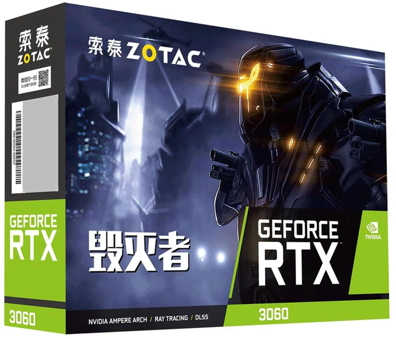 Alt view image 6 of 7 - ZOTAC GeForce RTX 3060-12GD6 DESTROYER GX PRO Graphics Card, Gaming, AI Design, Video Editing, 3D Rendering, 3 x DP, 1 x HDMI, 12GB GDDR6, 192-bit, Express 4.0, 1777MHz