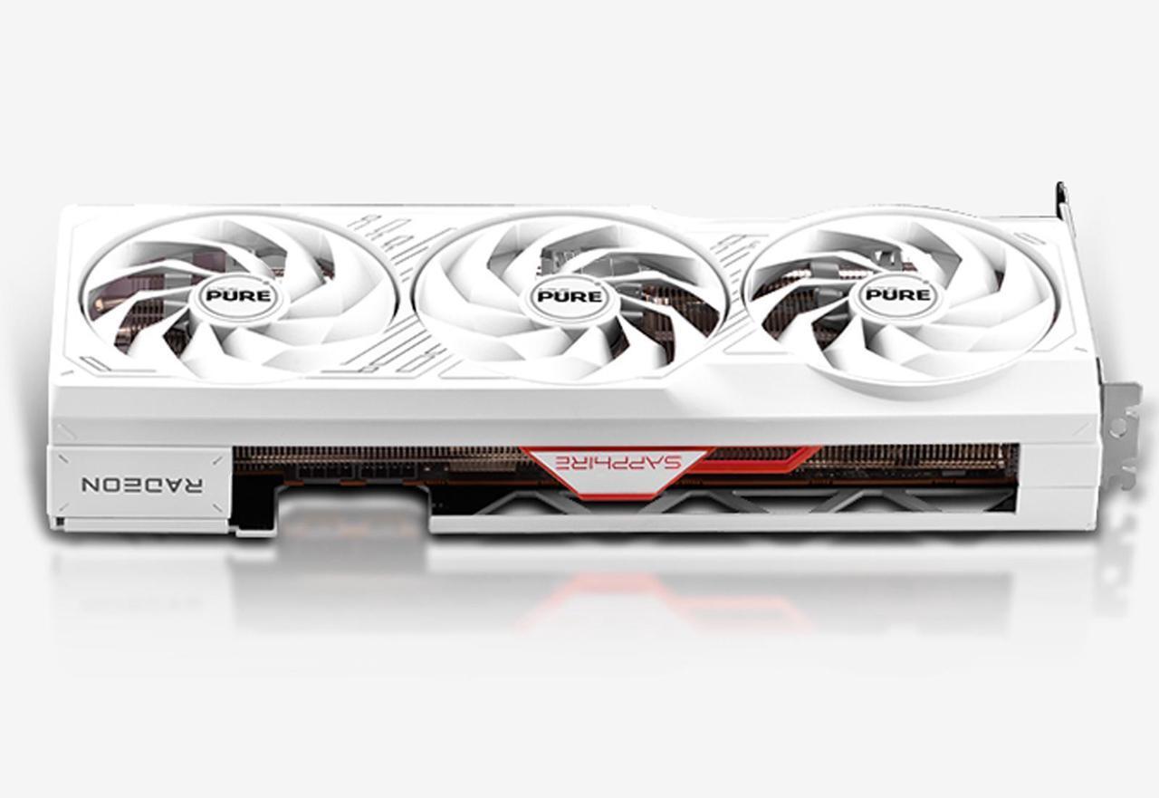 Alt view image 4 of 7 - SAPPHIRE Tech PURE  RX 7800 XT 16G D6 OC Gaming Graphics Card, AMD RDNA 3, 19.5 Gbps, PCIe 4.0, 16GB GDDR6, HDMI 4K, DisplayPort 2.1a, 256 bit, High TG Copper PCB, Digital Power Design, WHITE