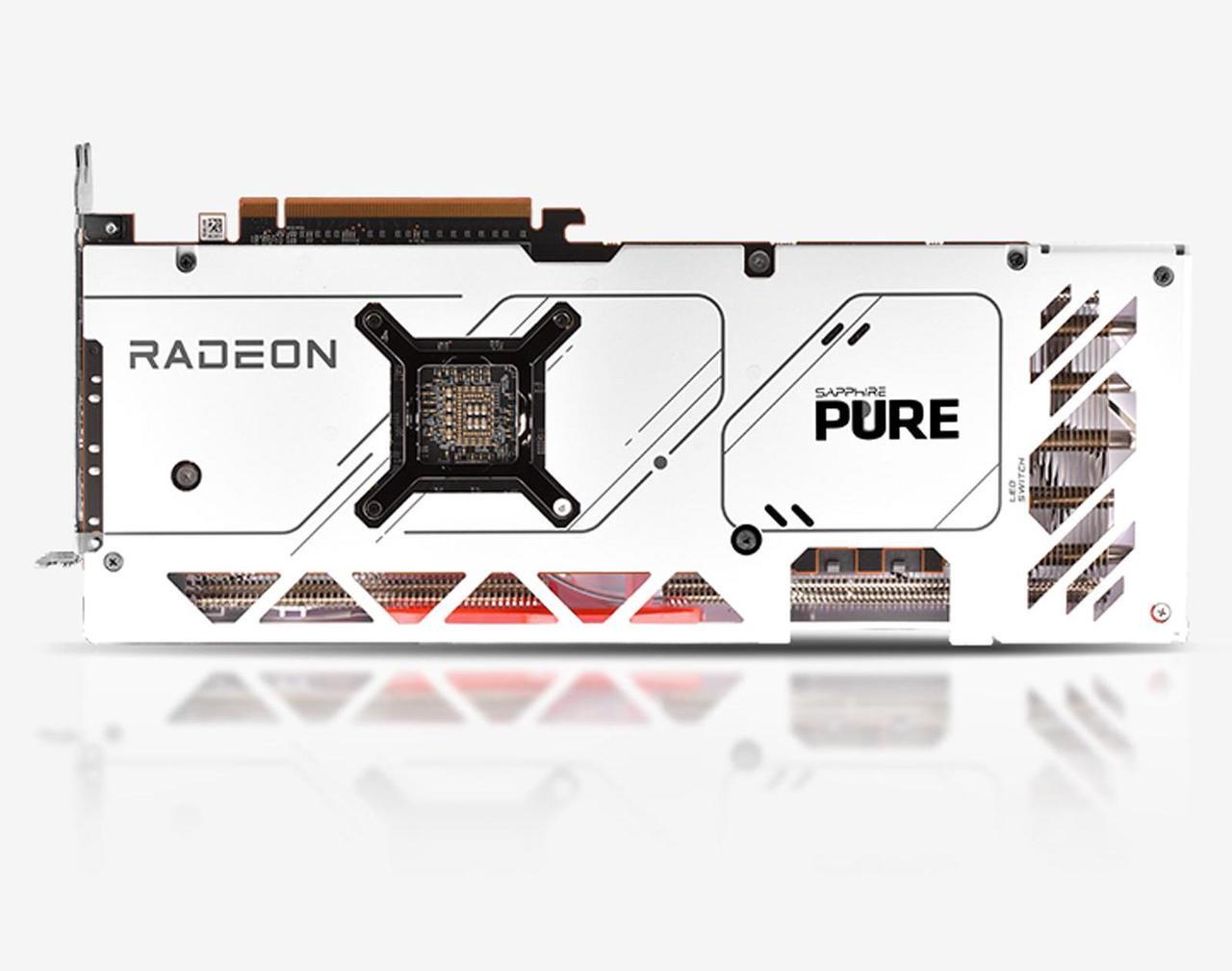 Alt view image 5 of 7 - SAPPHIRE Tech PURE  RX 7800 XT 16G D6 OC Gaming Graphics Card, AMD RDNA 3, 19.5 Gbps, PCIe 4.0, 16GB GDDR6, HDMI 4K, DisplayPort 2.1a, 256 bit, High TG Copper PCB, Digital Power Design, WHITE