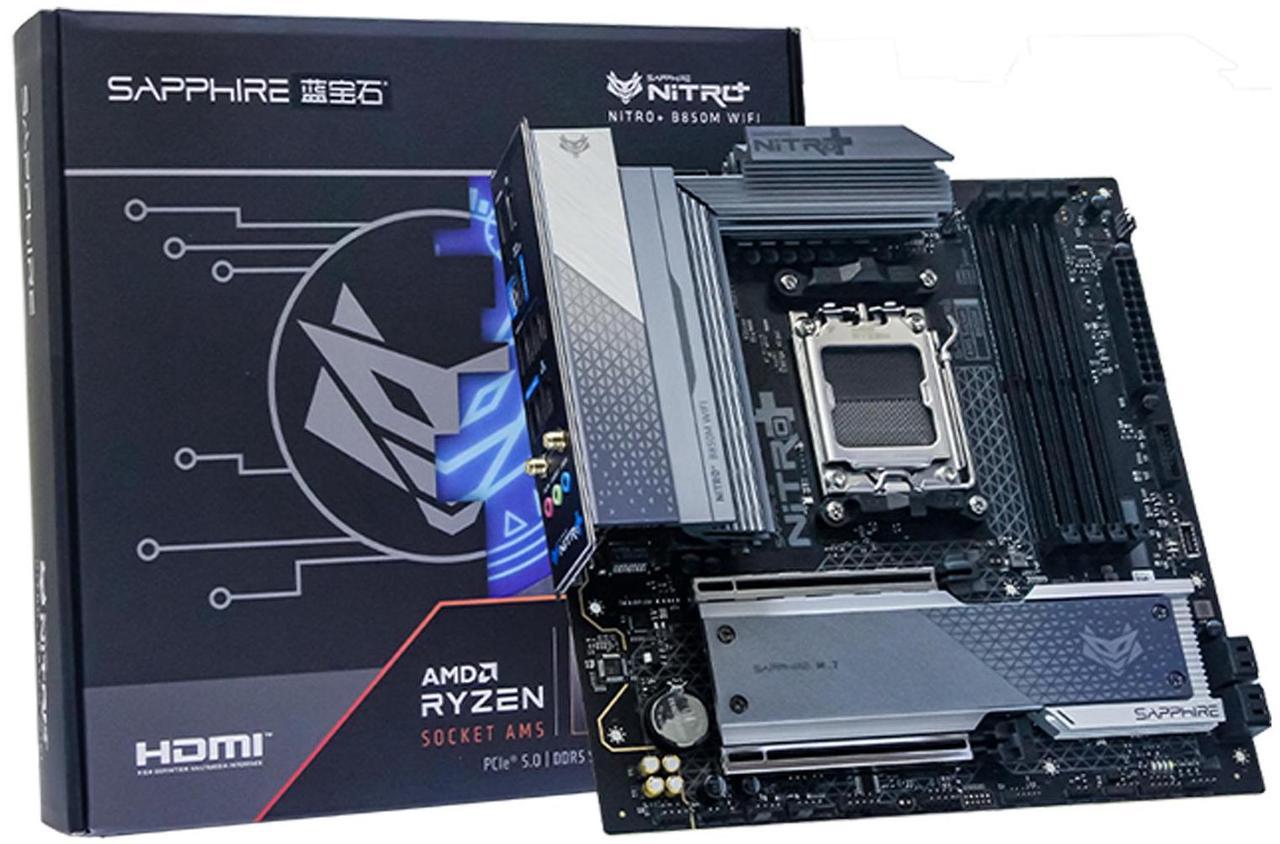 Alt view image 7 of 7 - SAPPHIRE Tech GPU+Motherboard Combo, AMD Radeon RX 7900 XTX NITRO+ 24GB graphics card + NiTRO+ B850M WIFI AM5 Motherboard ( WiFi 6),GPU +motherboard 2-piece set