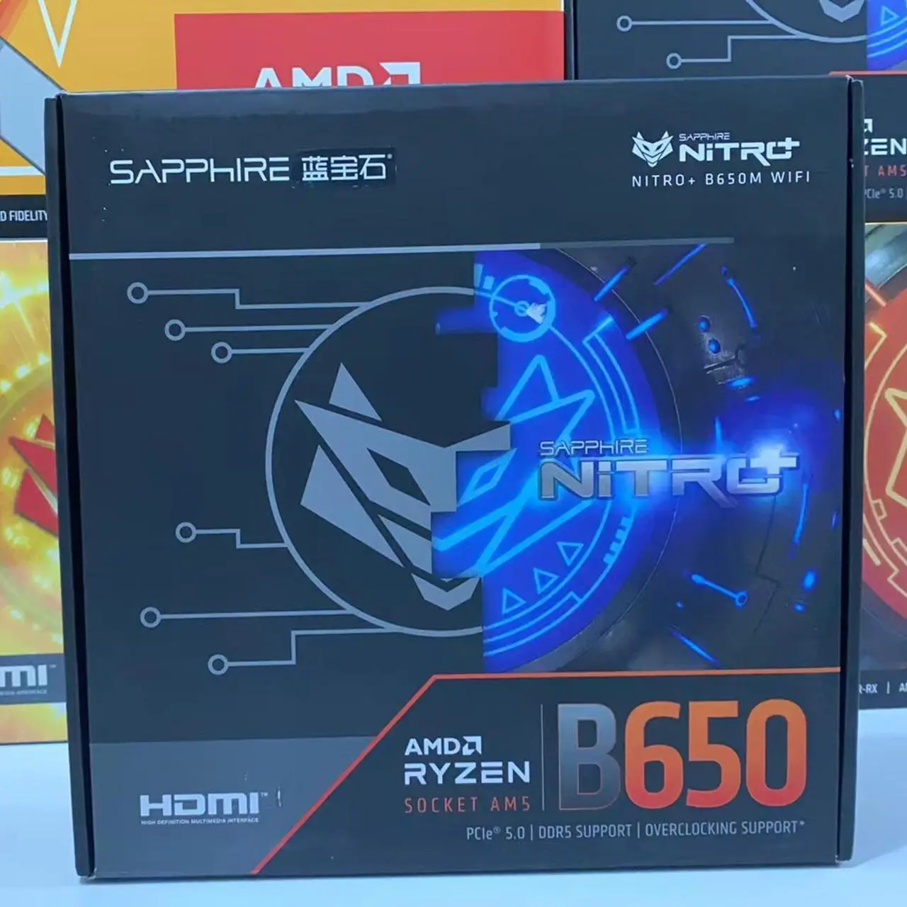 Alt view image 6 of 7 - Sapphire Tech NITRO+ B650M WIFI Motherboard, Desktop Motherboard,  for AMD Razorback 9000/8000/7000 series processor, WIFI6+Bluetooth 5, A.M.D B650, AM5, 1*PCIE5.0x16,1*PCIE4.0x4, 1*HDMI, 1*DP