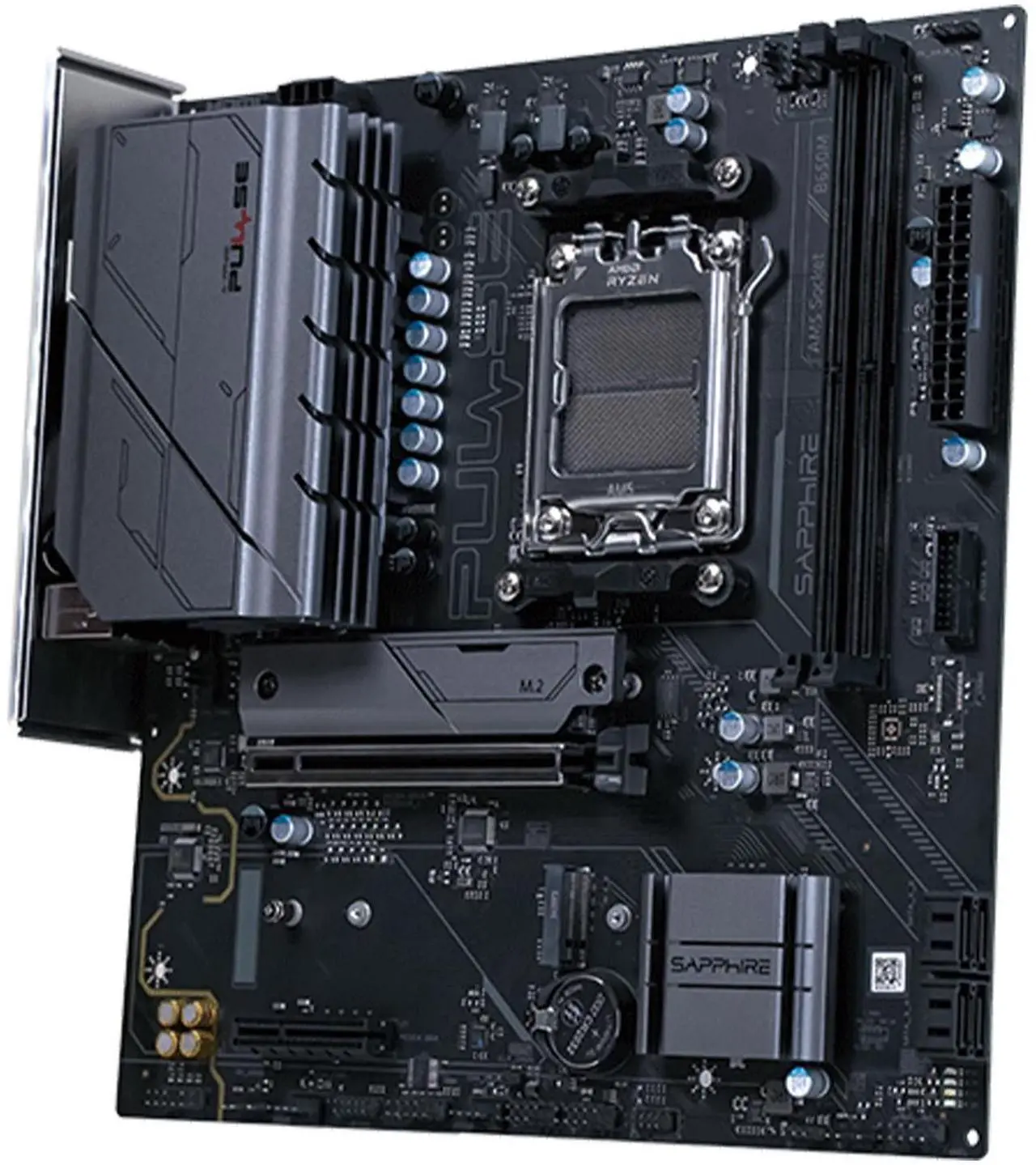Alt view image 5 of 7 - Sapphire Tech PULSE B650M Motherboard, Desktop Motherboard, for AMD Razorback 9000/8000/7000 Series Processors, Wired Networking, AMD B650, AM5, 1*PCIE5.0x16,1*PCIE4.0x4, 1*HDMI, 1*DP
