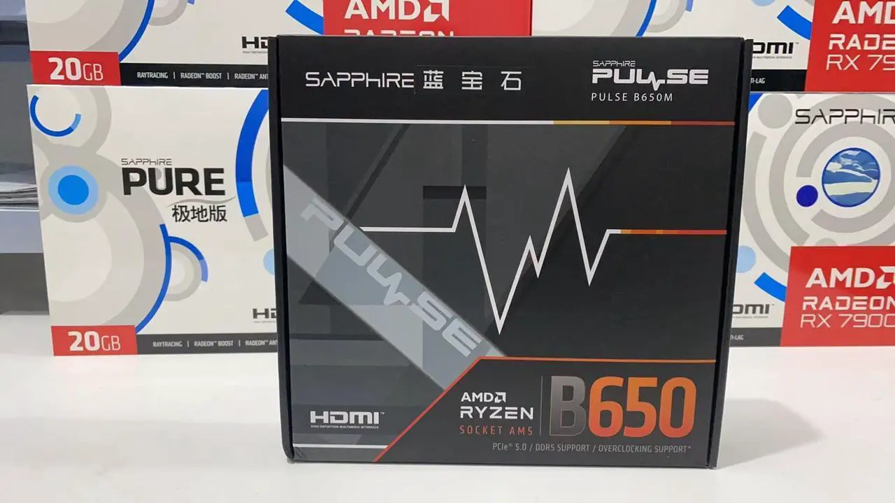 Alt view image 6 of 7 - Sapphire Tech PULSE B650M Motherboard, Desktop Motherboard, for AMD Razorback 9000/8000/7000 Series Processors, Wired Networking, AMD B650, AM5, 1*PCIE5.0x16,1*PCIE4.0x4, 1*HDMI, 1*DP