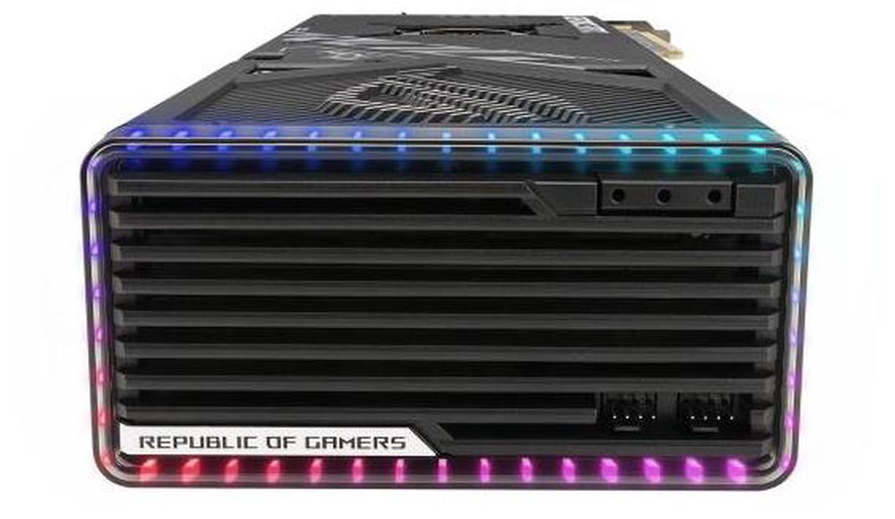 Alt view image 6 of 7 - ASUS ROG Strix GeForce RTX 4080 SUPER Black Edition Gaming Graphics Card (PCIe 4.0, 16GB GDDR6X, DLSS 3, HDMI 2.1a, DisplayPort 1.4a, Vapor Chamber, Aura Sync) ROG-STRIX-RTX4080S-16G-Black, Refurbish