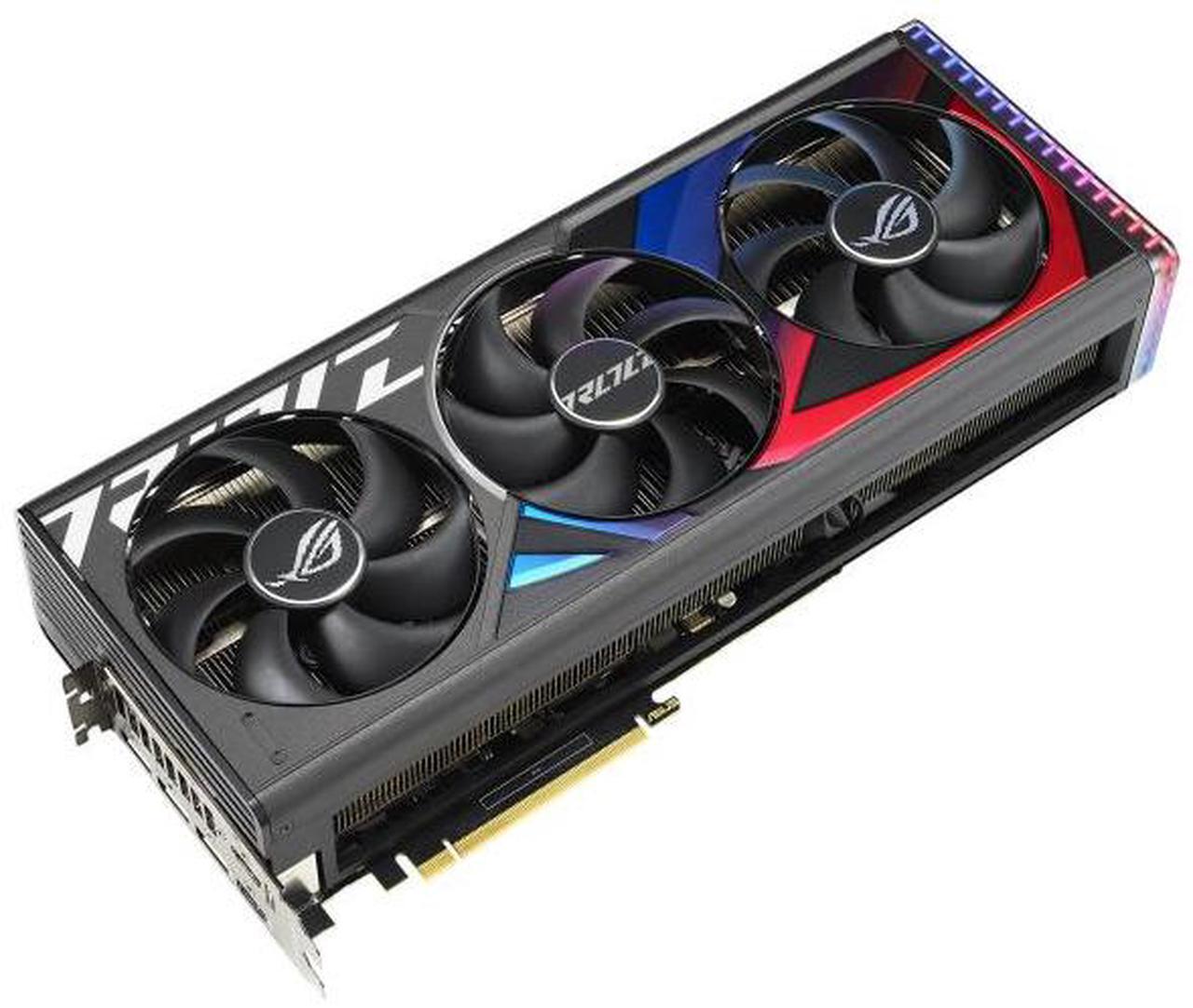 Alt view image 5 of 7 - ASUS ROG Strix GeForce RTX 4080 SUPER Black Edition Gaming Graphics Card (PCIe 4.0, 16GB GDDR6X, DLSS 3, HDMI 2.1a, DisplayPort 1.4a, Vapor Chamber, Aura Sync) ROG-STRIX-RTX4080S-16G-Black, Refurbish
