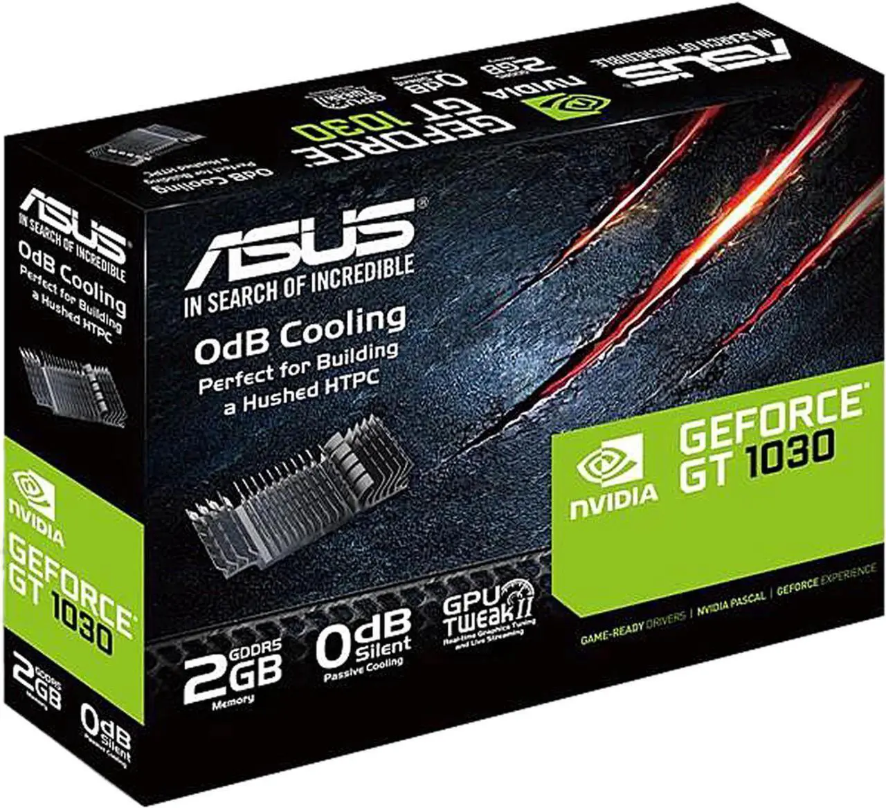 Alt view image 5 of 5 - ASUS GeForce GT 1030 DirectX 12 GT1030-SL-2G-BRK 2GB 64-Bit GDDR5 PCI Express 3.0 HDCP Ready Video Card