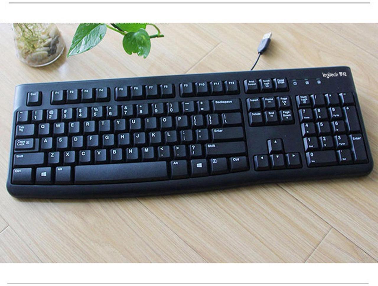 Alt view image 5 of 7 - Logitech K120 Wired Keyboard,  Office/ Laptop /Membrane Keyboard, Plug and Play USB ,10 million knocks, Status Indicator, Deep Profile,Splash-proof design, for Windows 10,11 or later,  BLACK