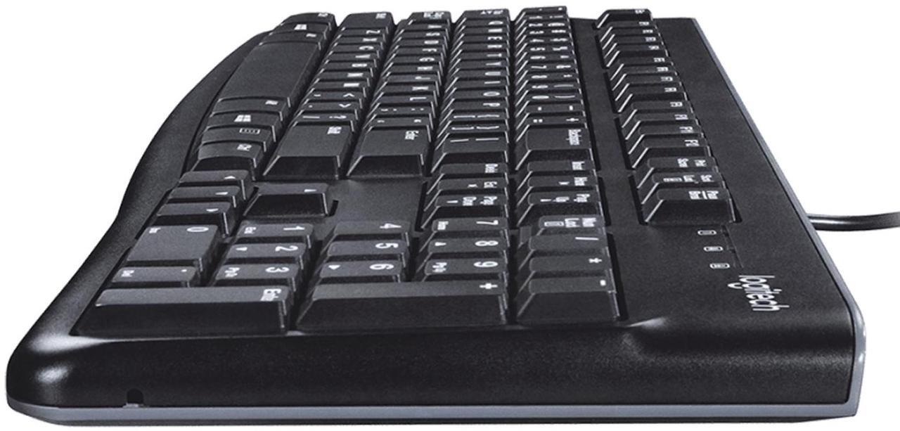 Alt view image 2 of 7 - Logitech K120 Wired Keyboard,  Office/ Laptop /Membrane Keyboard, Plug and Play USB ,10 million knocks, Status Indicator, Deep Profile,Splash-proof design, for Windows 10,11 or later,  BLACK