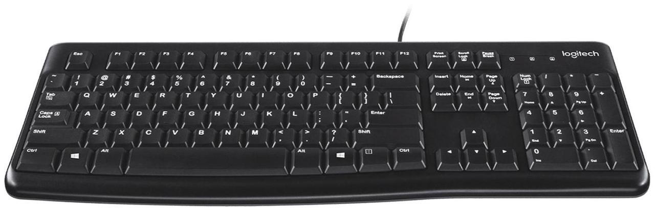 Alt view image 4 of 7 - Logitech K120 Wired Keyboard,  Office/ Laptop /Membrane Keyboard, Plug and Play USB ,10 million knocks, Status Indicator, Deep Profile,Splash-proof design, for Windows 10,11 or later,  BLACK