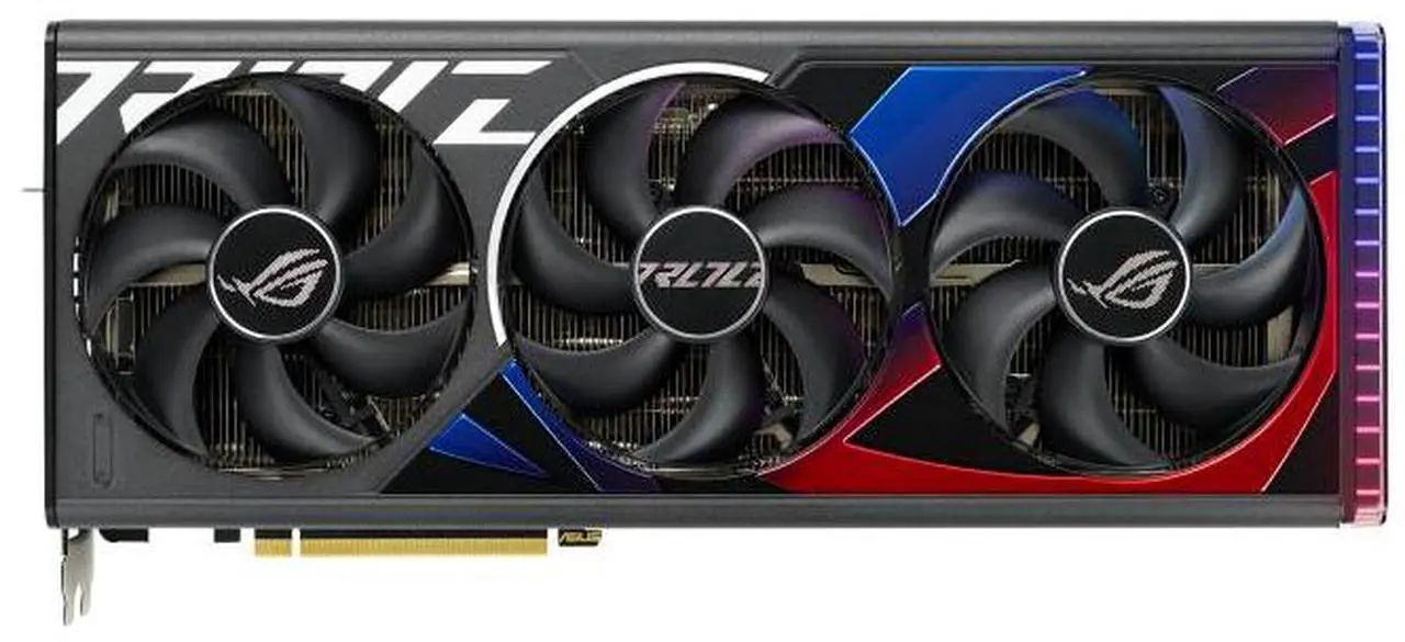 Alt view image 7 of 7 - ASUS ROG Strix GeForce RTX 4080 SUPER Black Edition Gaming Graphics Card (PCIe 4.0, 16GB GDDR6X, DLSS 3, HDMI 2.1a, DisplayPort 1.4a, Vapor Chamber, Aura Sync) ROG-STRIX-RTX4080S-16G-Black