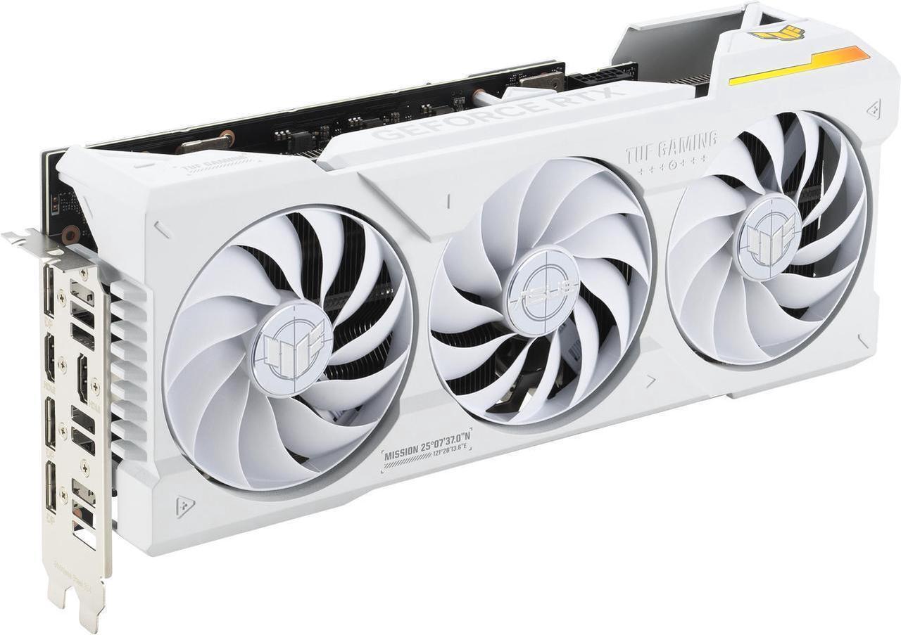 Alt view image 3 of 7 - ASUS TUF Gaming NVIDIA GeForce RTX 4070 Ti OC White Edition Gaming Graphics Card (PCIe 4.0, 12GB GDDR6X, HDMI 2.1a, DisplayPort 1.4a) TUF-RTX4070TI-O12G-WHITE-GAMING