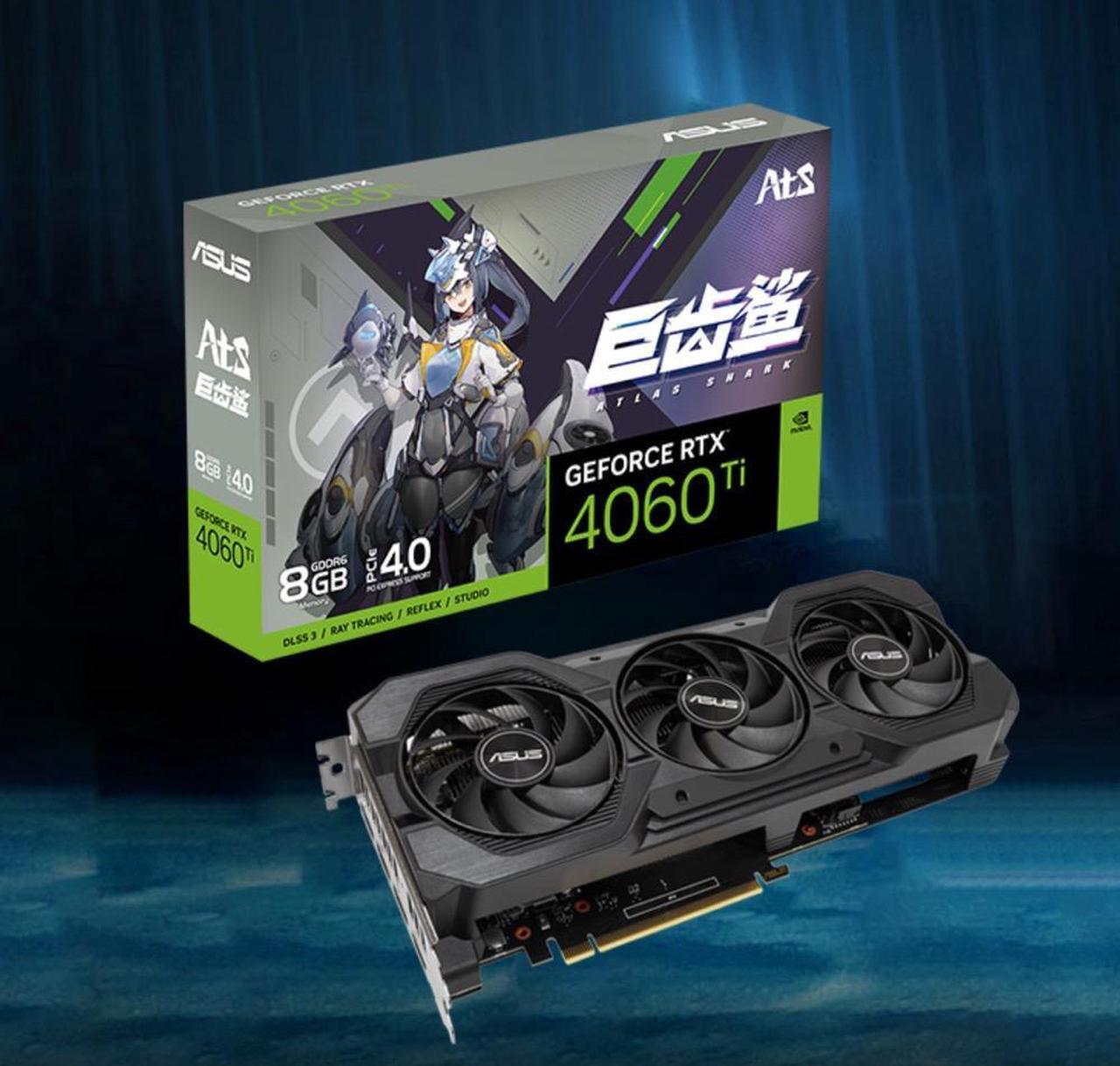 Alt view image 3 of 3 - ASUS ATS Gaming GeForce RTX 4060 Ti Gaming Graphics Card (PCIe 4.0, 8GB GDDR6, DLSS 3, HDMI 2.1a, DisplayPort 1.4a) ATS-RTX4060TI-8G-V2-GAMING