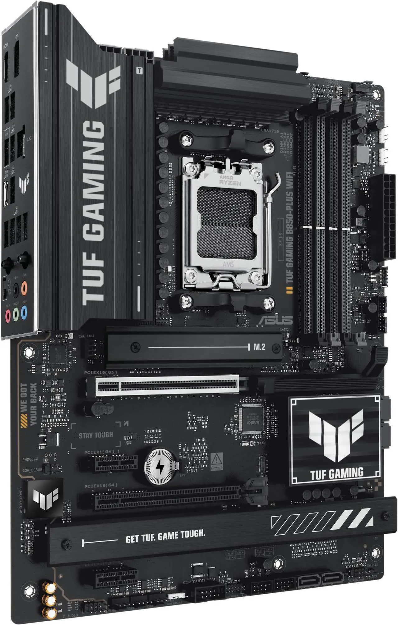 Alt view image 4 of 5 - ASUS TUF GAMING B850 - PLUS WIFI Motherboard, AM5 interface for Rui Long 9000/8000/7000, 14+2+1 (80A) power supply, DDR5, 2.5G network / WiFi7, Dual M.2 PCIe5.0, AURA SYNC Divine Light Sync