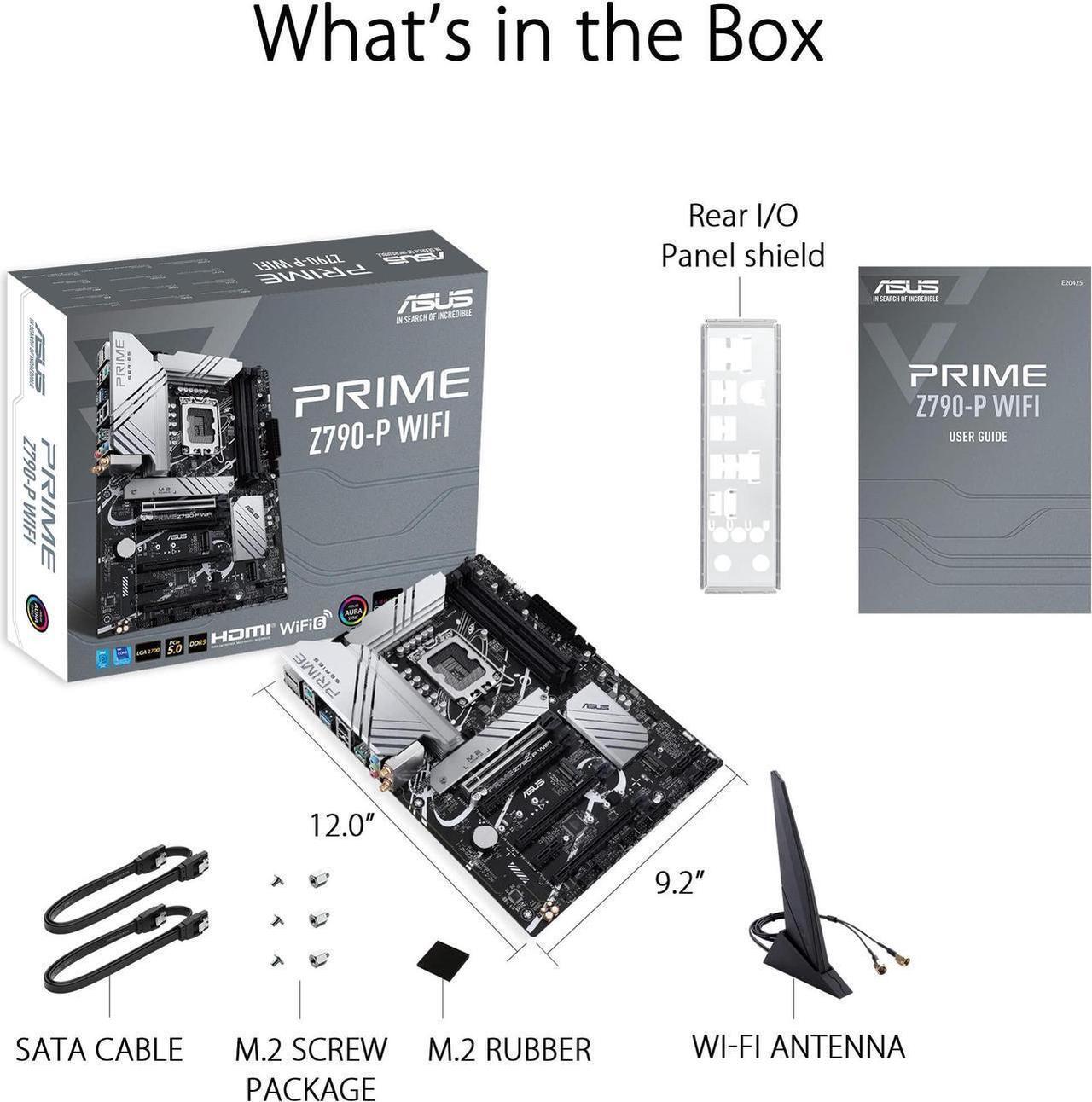 Alt view image 6 of 7 - ASUS Prime Z790-P WiFi LGA 1700(Intel 14th & 13th &12th Gen) ATX motherboard (PCIe 5.0,DDR5,14+1 Power Stages,3x M.2,WiFi 6,Bluetooth v5.2,2.5Gb LAN,front panel USB 3.2 Gen 2 Type-C,Thunderbolt 4(USB