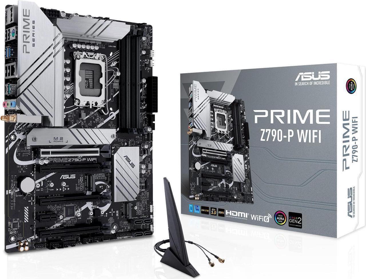 Alt view image 5 of 7 - ASUS Prime Z790-P WiFi LGA 1700(Intel 14th & 13th &12th Gen) ATX motherboard (PCIe 5.0,DDR5,14+1 Power Stages,3x M.2,WiFi 6,Bluetooth v5.2,2.5Gb LAN,front panel USB 3.2 Gen 2 Type-C,Thunderbolt 4(USB