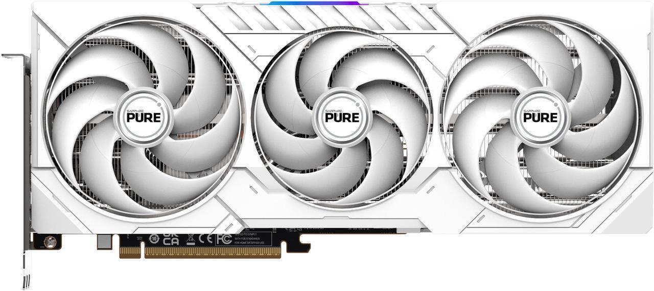 Alt view image 2 of 7 - SAPPHIRE Tech PURE Radeon RX 9070 XT 16GB GDDR6 PCI Express 5.0 x16 ATX Graphics Card 11348-02-20G