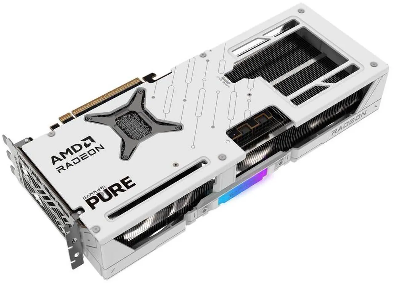 Alt view image 6 of 7 - SAPPHIRE Tech PURE Radeon RX 9070 XT 16GB GDDR6 PCI Express 5.0 x16 ATX Graphics Card 11348-02-20G