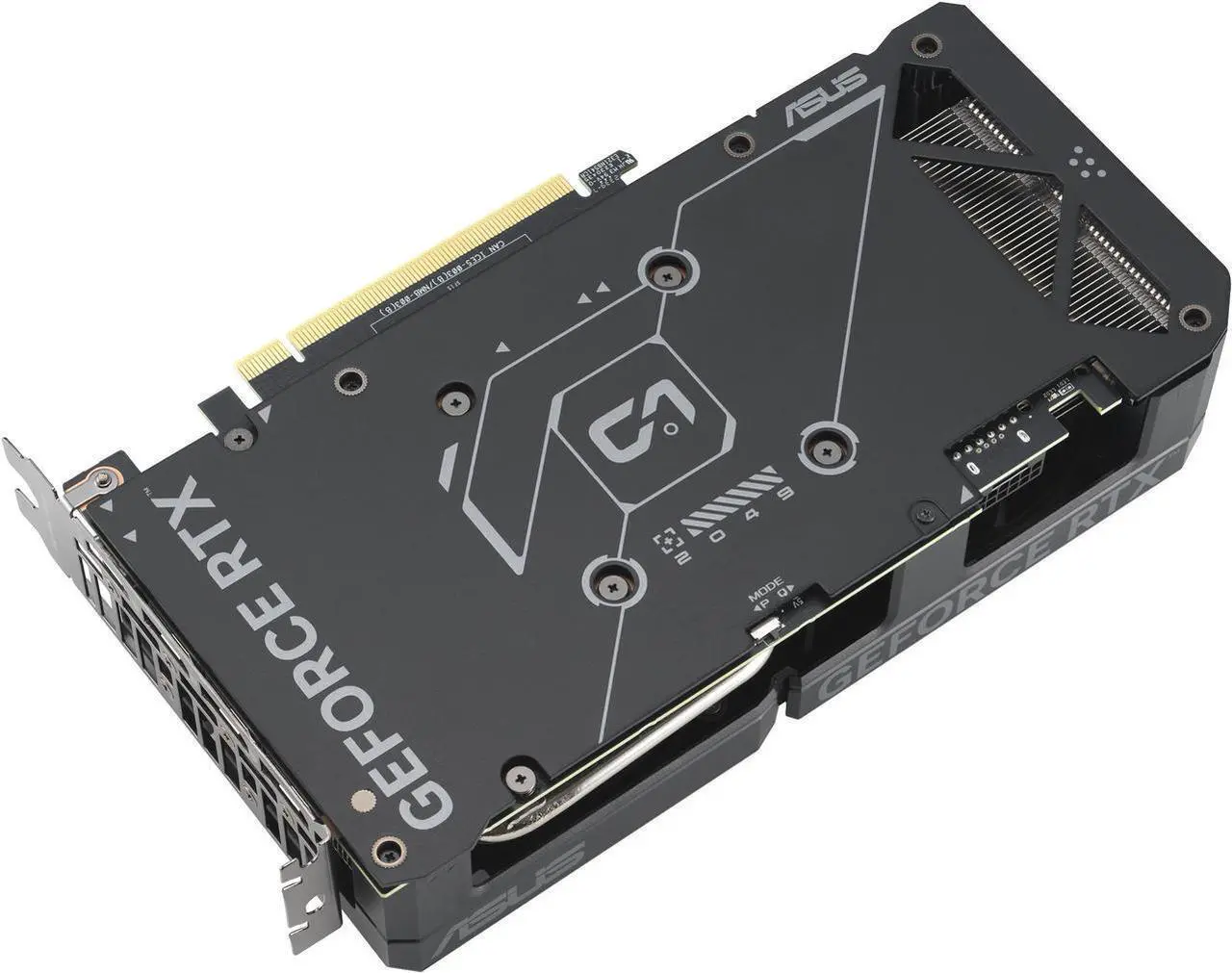 Alt view image 4 of 7 - ASUS Dual GeForce RTX 4070 SUPER OC Edition graphics card (PCIe 4.0, 12GB GDDR6X, DLSS 3, HDMI 2.1, DisplayPort 1.4a, 2.56-slot design, Axial-tech fan design, Auto-Extreme Tech) DUAL-RTX4070S-O12G