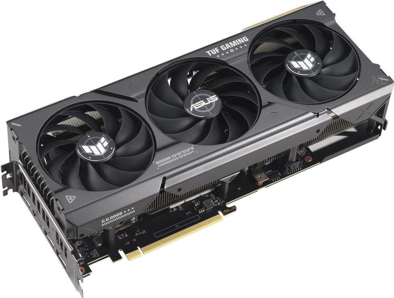 Alt view image 5 of 7 - ASUS TUF Gaming GeForce RTX 4070 SUPER OC Edition Gaming Graphics Card (PCIe 4.0, 12GB GDDR6X, DLSS 3, HDMI 2.1a, DisplayPort 1.4a) TUF-RTX4070S-O12G-GAMING