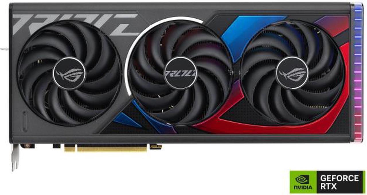 Alt view image 2 of 7 - ASUS ROG Strix GeForce RTX 4070 SUPER OC Edition Gaming Graphics Card (PCIe 4.0, 12GB GDDR6X, DLSS 3, Massive vented backplate, Power sensing, Aura Sync) ROG-STRIX-RTX4070S-O12G-GAMING