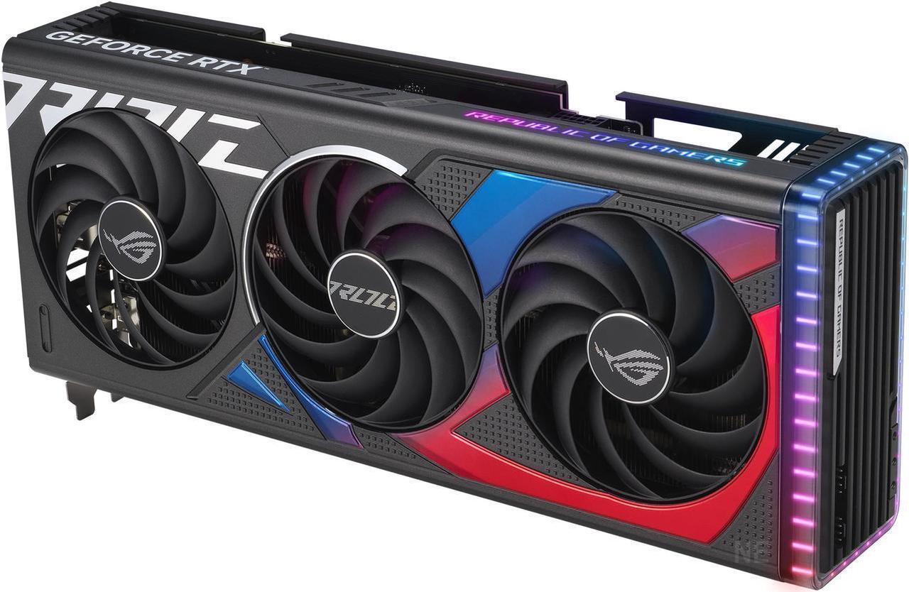 Alt view image 7 of 7 - ASUS ROG Strix GeForce RTX 4070 SUPER OC Edition Gaming Graphics Card (PCIe 4.0, 12GB GDDR6X, DLSS 3, Massive vented backplate, Power sensing, Aura Sync) ROG-STRIX-RTX4070S-O12G-GAMING