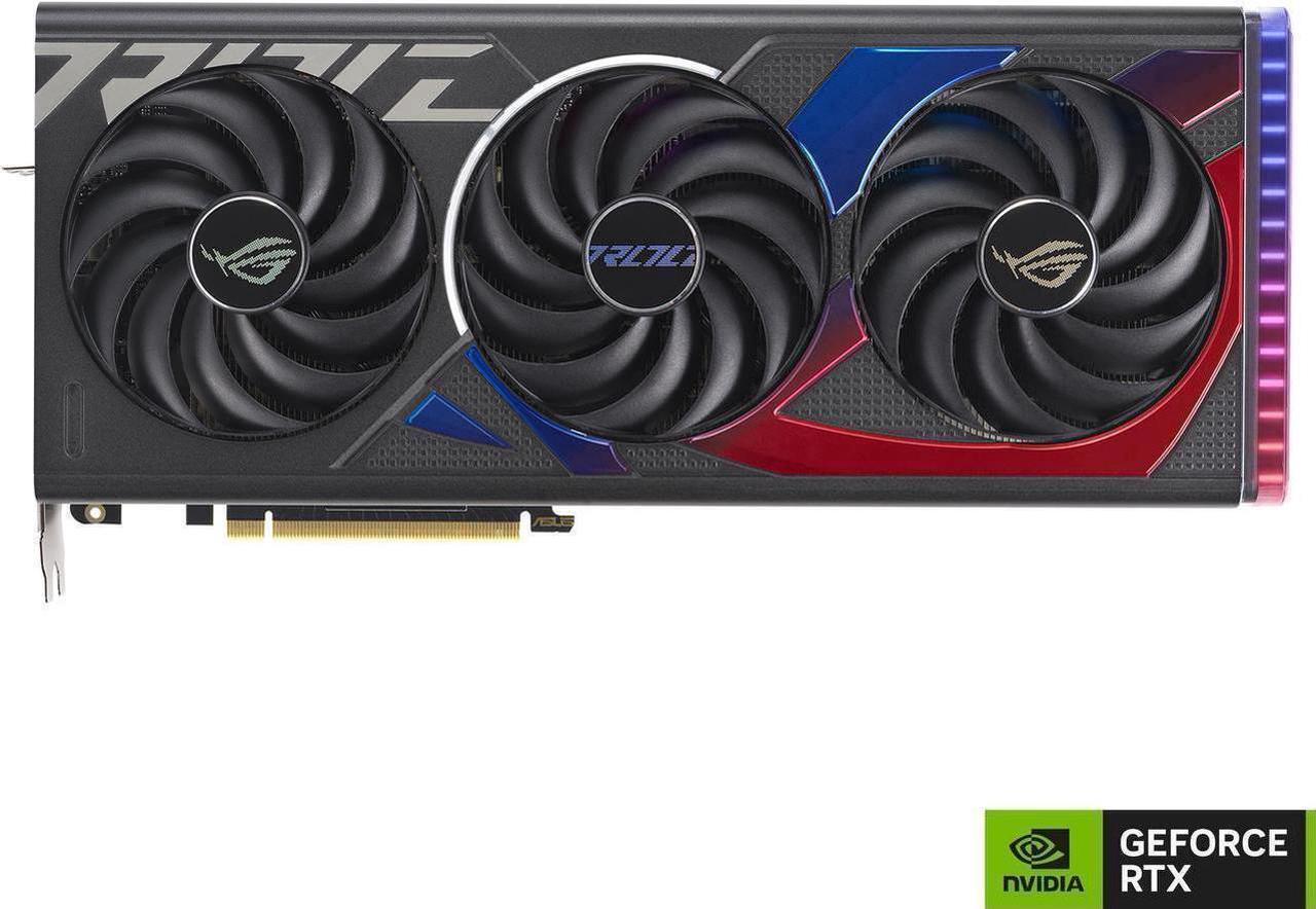 Alt view image 2 of 7 - ASUS ROG Strix GeForce RTX 4070 SUPER Gaming Graphics Card (PCIe 4.0, 12GB GDDR6X, DLSS 3, HDMI 2.1a, DisplayPort 1.4a, Aura Sync) ROG-STRIX-RTX4070S-12G-GAMING