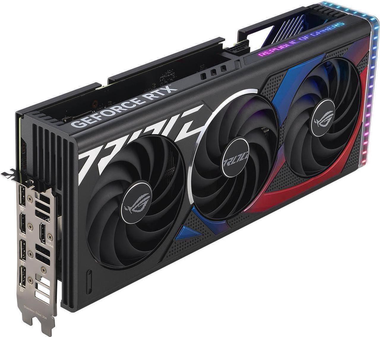Alt view image 6 of 7 - ASUS ROG Strix GeForce RTX 4070 SUPER Gaming Graphics Card (PCIe 4.0, 12GB GDDR6X, DLSS 3, HDMI 2.1a, DisplayPort 1.4a, Aura Sync) ROG-STRIX-RTX4070S-12G-GAMING