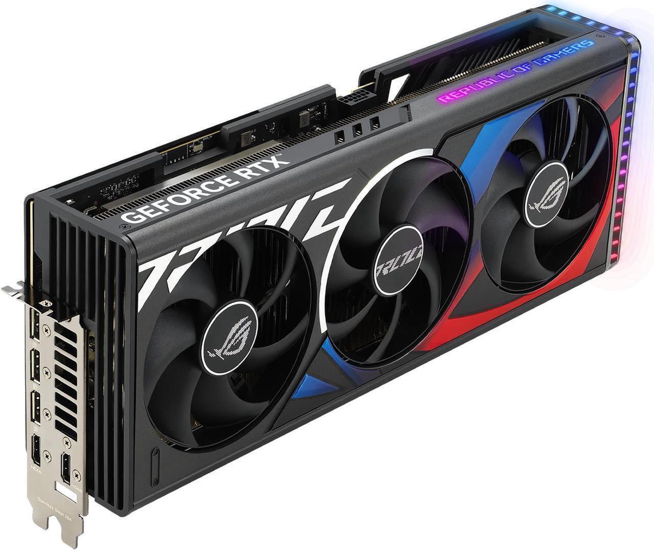 Alt view image 3 of 7 - ASUS ROG Strix GeForce RTX 4080 SUPER OC Edition Gaming Graphics Card (PCIe 4.0, 16GB GDDR6X, DLSS 3, HDMI 2.1a, DisplayPort 1.4a, Vapor chamber, Aura Sync) ROG-STRIX-RTX4080S-O16G-GAMING