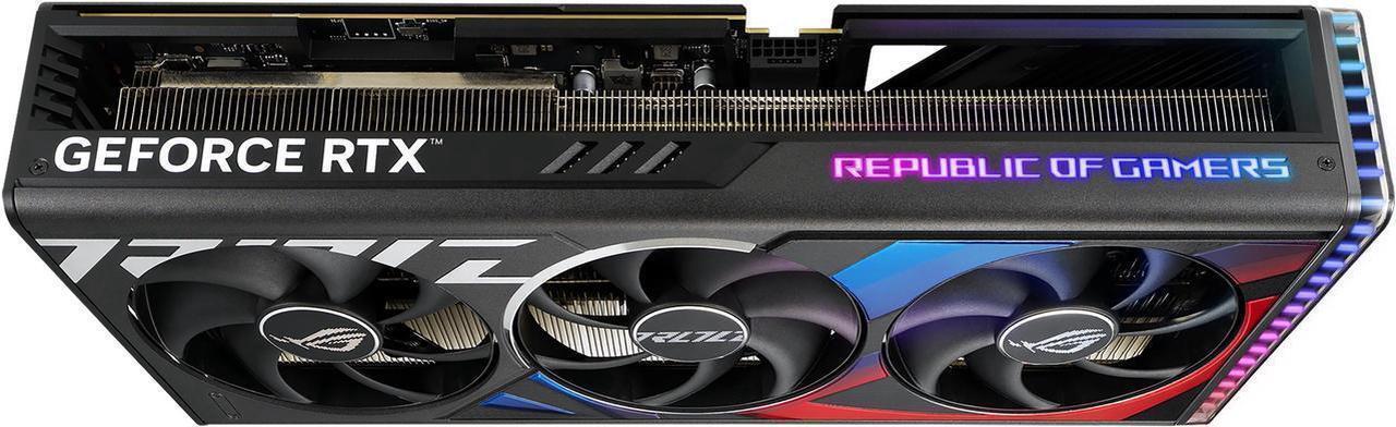 Alt view image 6 of 7 - ASUS ROG Strix GeForce RTX 4080 SUPER OC Edition Gaming Graphics Card (PCIe 4.0, 16GB GDDR6X, DLSS 3, HDMI 2.1a, DisplayPort 1.4a, Vapor chamber, Aura Sync) ROG-STRIX-RTX4080S-O16G-GAMING