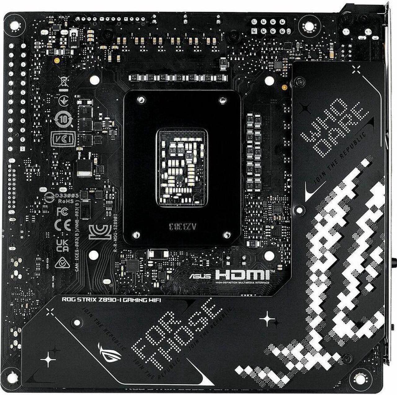 Alt view image 4 of 7 - ASUS ROG STRIX Z890-I GAMING WIFI Motherboard,  LGA 1851 Intel Z890 Mini ITX Motherboard