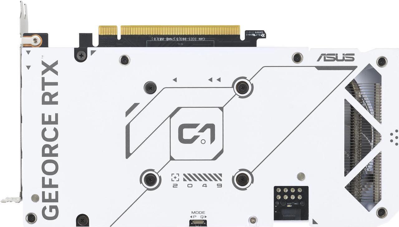 Alt view image 5 of 7 - ASUS Dual GeForce RTX 4060 OC White Edition 8GB GDDR6 (PCIe 4.0, 8GB GDDR6, DLSS 3, HDMI 2.1a, DisplayPort 1.4a, 2.5-slot design, Axial-tech fan design, 0dB technology) DUAL-RTX4060-O8G-WHITE