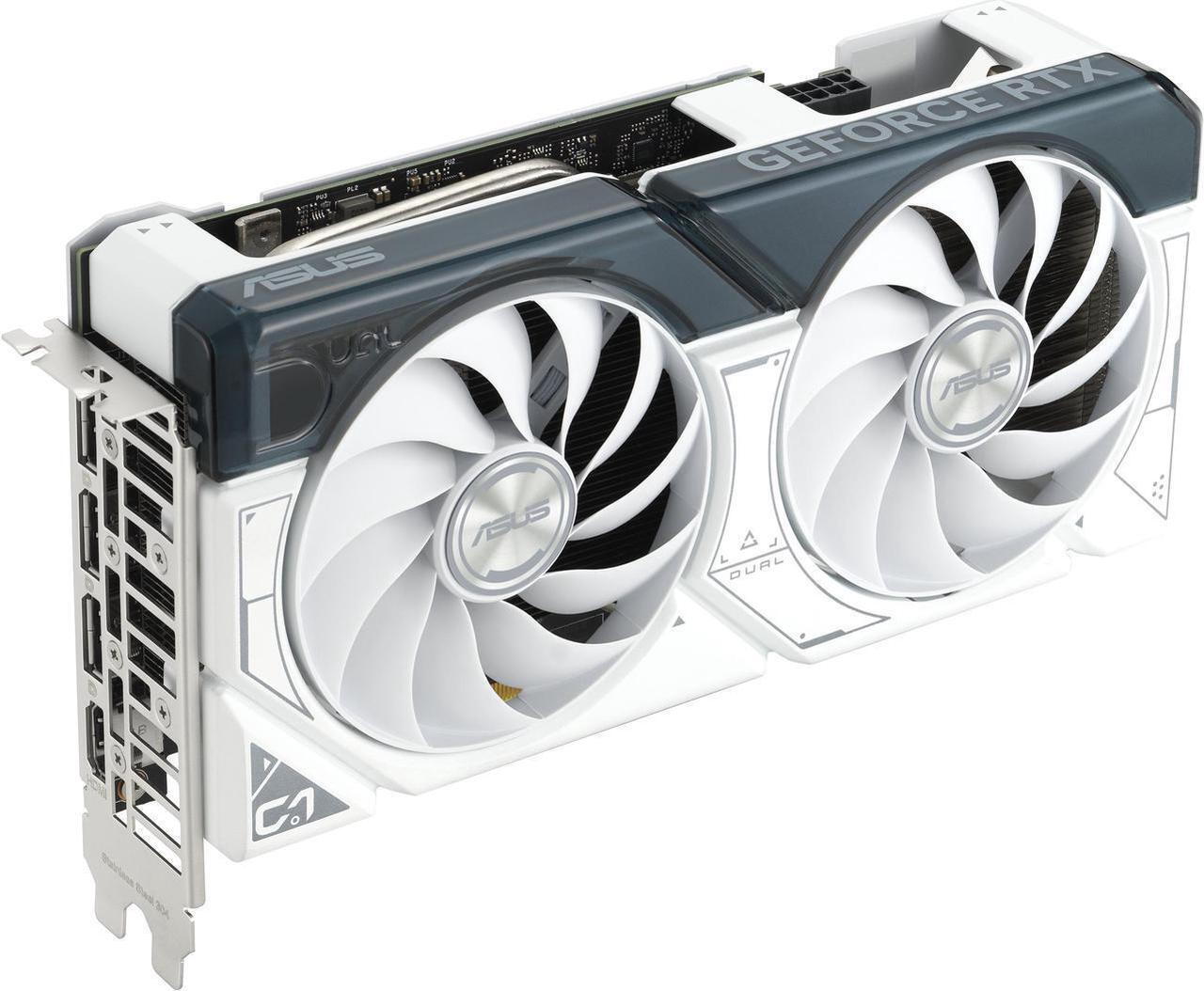 Alt view image 7 of 7 - ASUS Dual GeForce RTX 4060 Ti White Edition 8GB GDDR6 (PCIe 4.0, 8GB GDDR6, DLSS 3, HDMI 2.1, DisplayPort 1.4a, Axial-tech fan design, 0dB technology) DUAL-RTX4060TI-8G-WHITE
